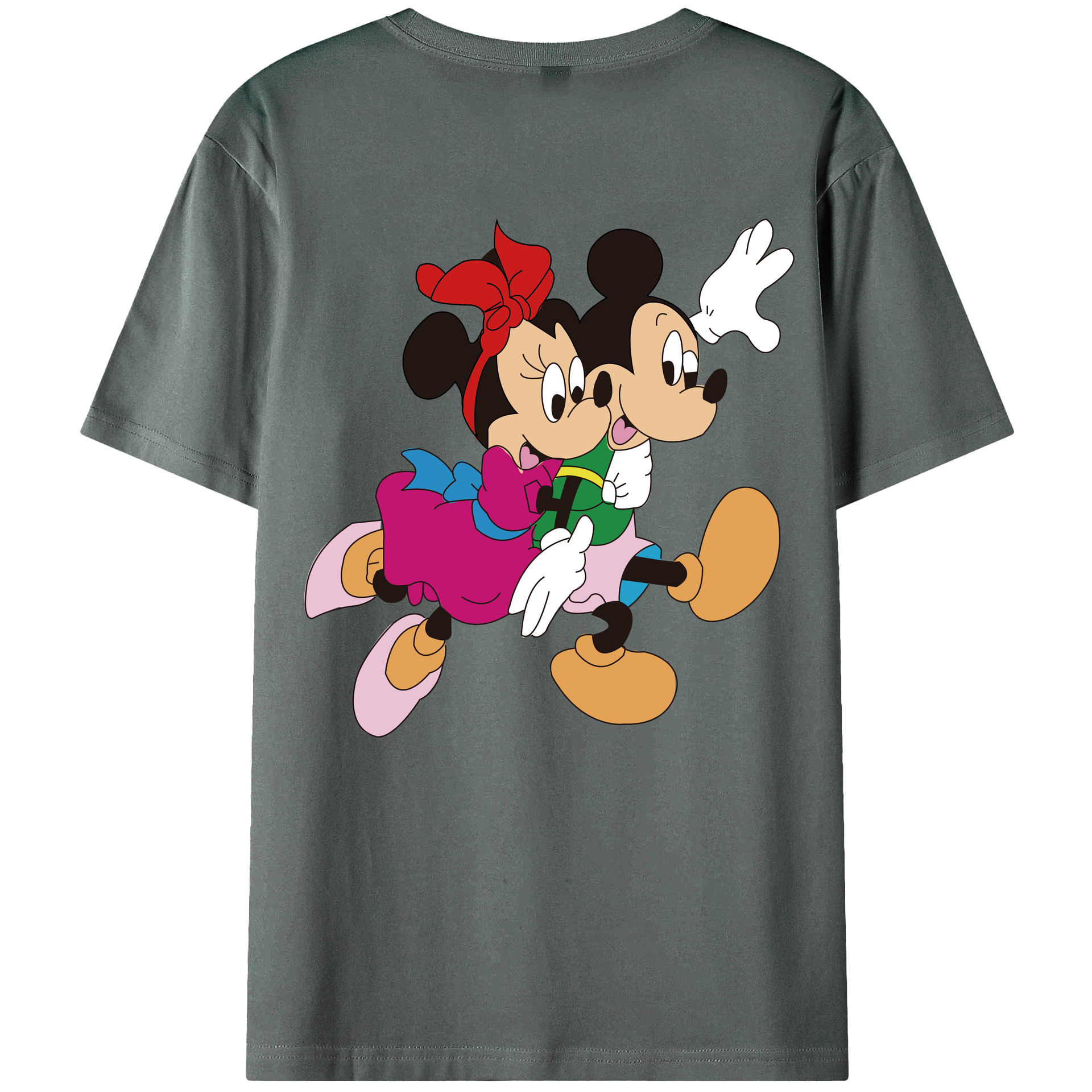 （画像用） ミッキーマウス Mickey Mouse 綿100％半袖Tシャツ（背面プリント）
